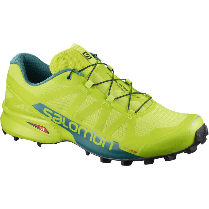 Salomon Singapore Mens Trail Running Shoes - SPEEDCROSS PRO 2 Yellow | 37954-GKYW